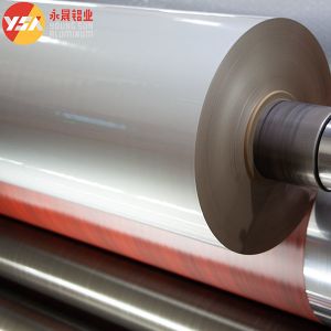 China AL+PET+PVC Wood Grain Insulation Aluminium Polyester  Laminating Film on sale
