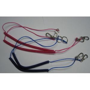 Customized beatuiful spring string tool safety coil leash lanyard with colored