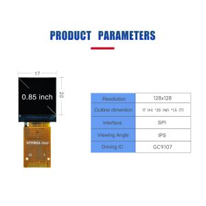 Small-Sized 0.42 0.85 0.96 Inch TFT LCD Module with SPI Interface and Touch