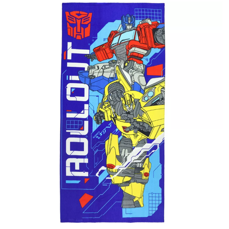 China Transformers Beach Towel with Optimus Prime and Bumblebee Design - Premium Velour 30x60 Inches Officially Licensed on sale