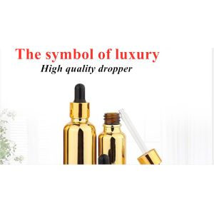 Electroplating Essential Oil Glass Dropper Bottle 50ml Amber Tincture Bottles