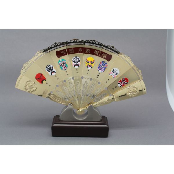 Customised Metal Gold Silver Metal Folding Hand Fan Prize Chinese Traditonal Souvenir Support