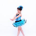 Back Cross Straps Kids Dance Clothes Black Edge Double Layer Skirt For Solo
