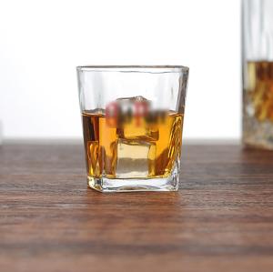 China Square Double Rocks Promotional Glass For Whiskey Drinking factory
