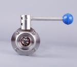 304 316L Sanitary Stainless Steel Threaded Butterfly Valve for Customized