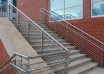 Low Hardness Stainless Steel Pipe Railing , Steel Pipe Handrail For Bridge /