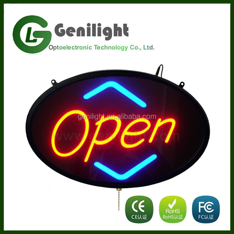 Photo Media LED Neon Open Signs with 2 Kind Change Functions and Acrylic Material