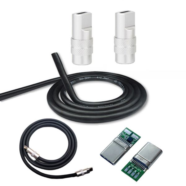 China DIY Kit 6mm O.D USB-C 3.1 Type C Charge Cable PD 100W Charging for Laptops Tablets Phones factory