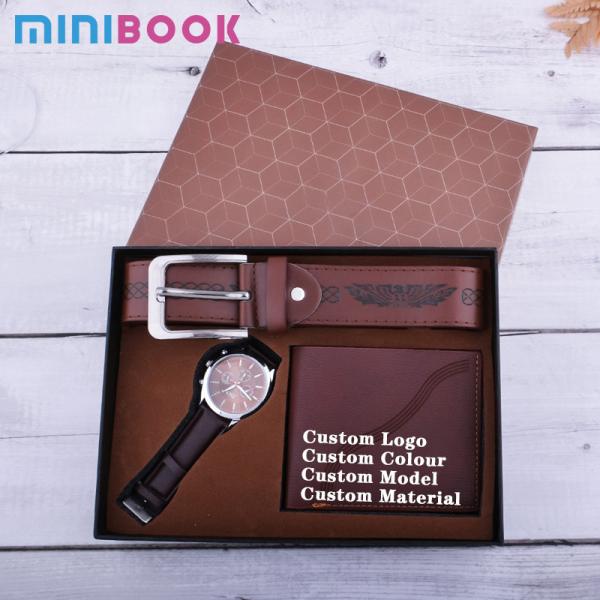 Daily Life Minibook Men's Gift Suit with Creative Combination of Watch Wallet