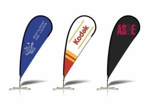 China Popular Business Beach Flag Custom Flags Easy Install Exhibition For Advertising factory