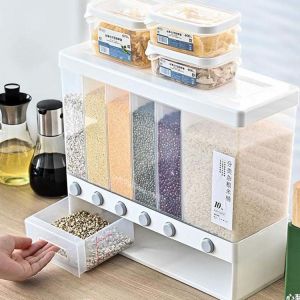Sealed Cereal Grain Food Airtight Storage Containers Wall Mounted