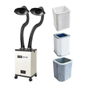 China XS-180 Solder Fume Extraction System 3 Layers Filters 80W With 2 Ducts factory