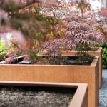 Metal Flower Pot Large Corten Steel Planter Box Garden Metal Ornaments
