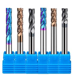 China Tungsten Solid Carbide Coated 3mm 8mm 4 Flute Carbide End Mill For Cnc factory