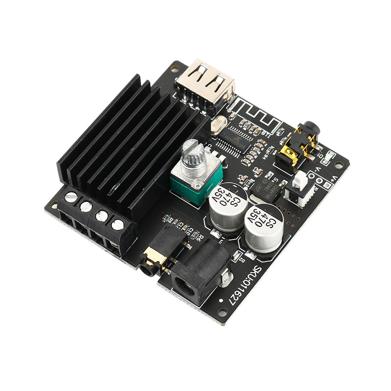 BT 5.0 Digital Power Amplifier Board 100W*2 Stereo Mini DIY Audio Module with U Disk & AUX Input Support