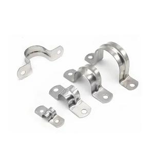 China Stainless Steel Plumbing Pipe Saddle Clip Bracket With Polish Finish factory