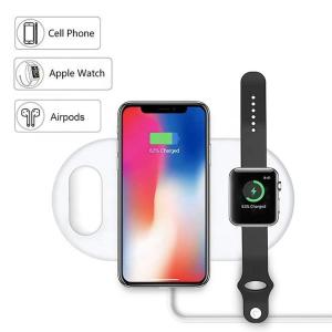 China Qi Standard Pearl White 3 In 1 10W Qi Wireless Charging Pad factory