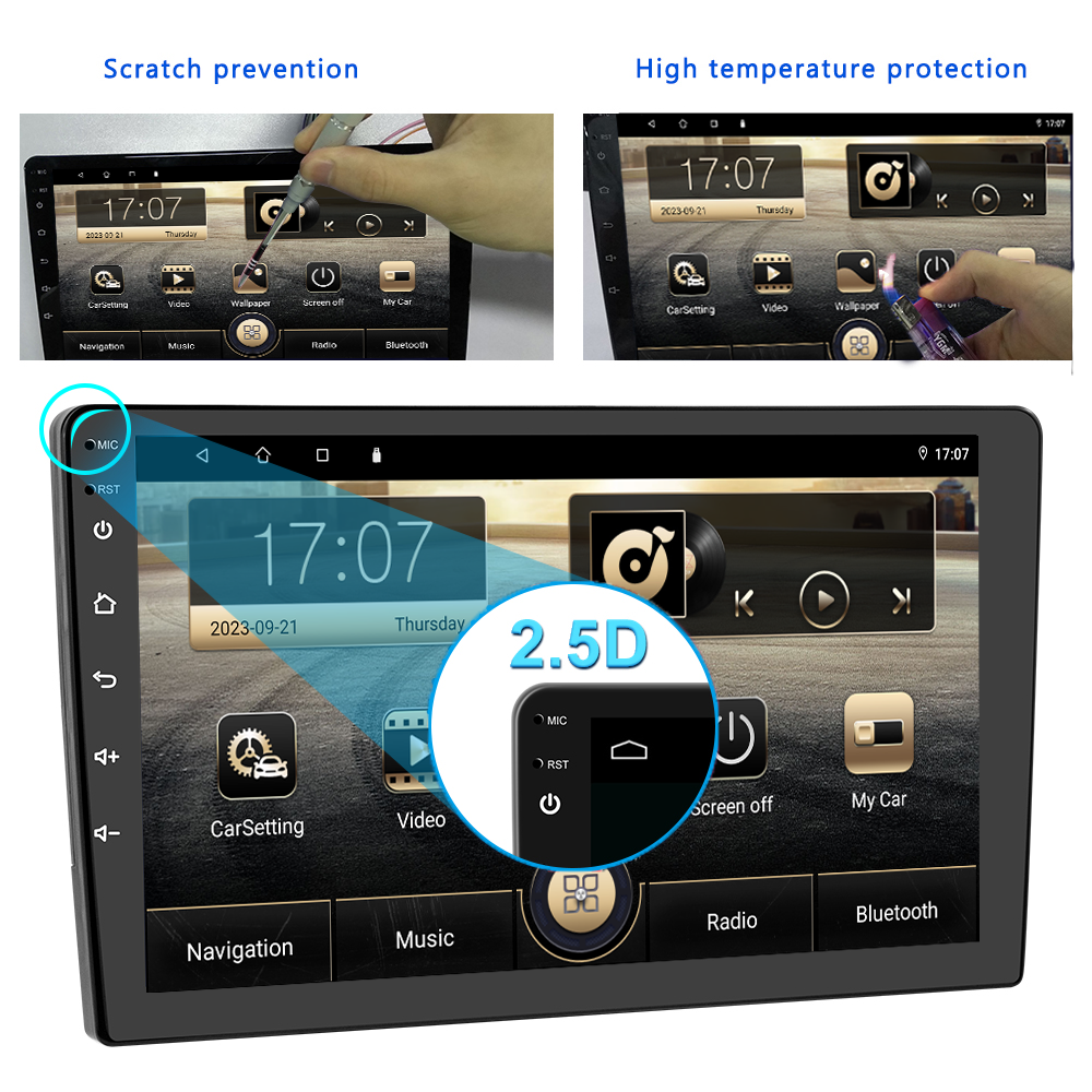 1280*800 7" 9" Inch Universal FM GPS 2 Din Touch Screen Car Audio System Stereo Video Android Car Radio