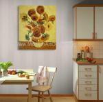 Contemporary Sunflower Floral Oil Painting On Canvas Van Gogh Masterpiece