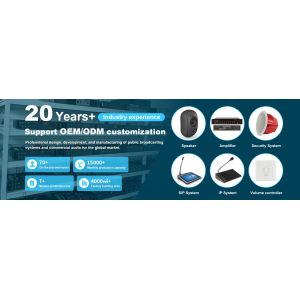 70dB 120W Mixer Amplifier 70V 100V SIP Amplifier Metal Enclosure