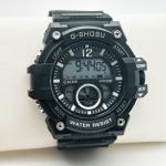 Stainless Steel Case Sport Quartz Light Wrist Watch Round With Digital Display
