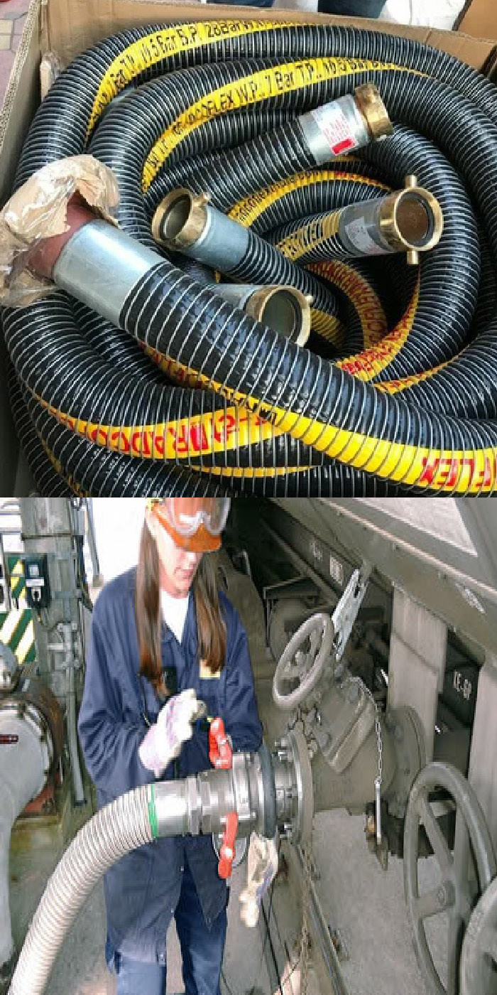 Customized Composite Hose Pipe High Work Pressure For Fuel Tank Truck