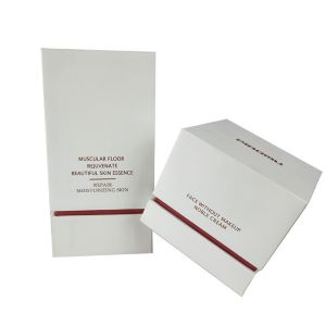 White Classical Perfume Packaging Box With Cardboard Holder