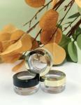 PS Material Structure 5ml Cosmetic Packaging Clear Amber Black Plastic Cream Jar