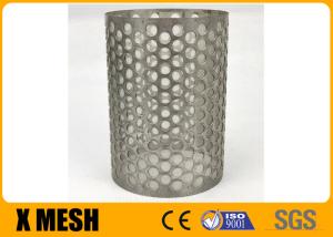 China Customize 200mm Perforated Stainless Steel Cylinder With Round Hole factory