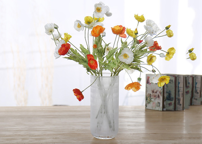 Hand Blown Glass Vase Gray White Color Fashionable Appearance