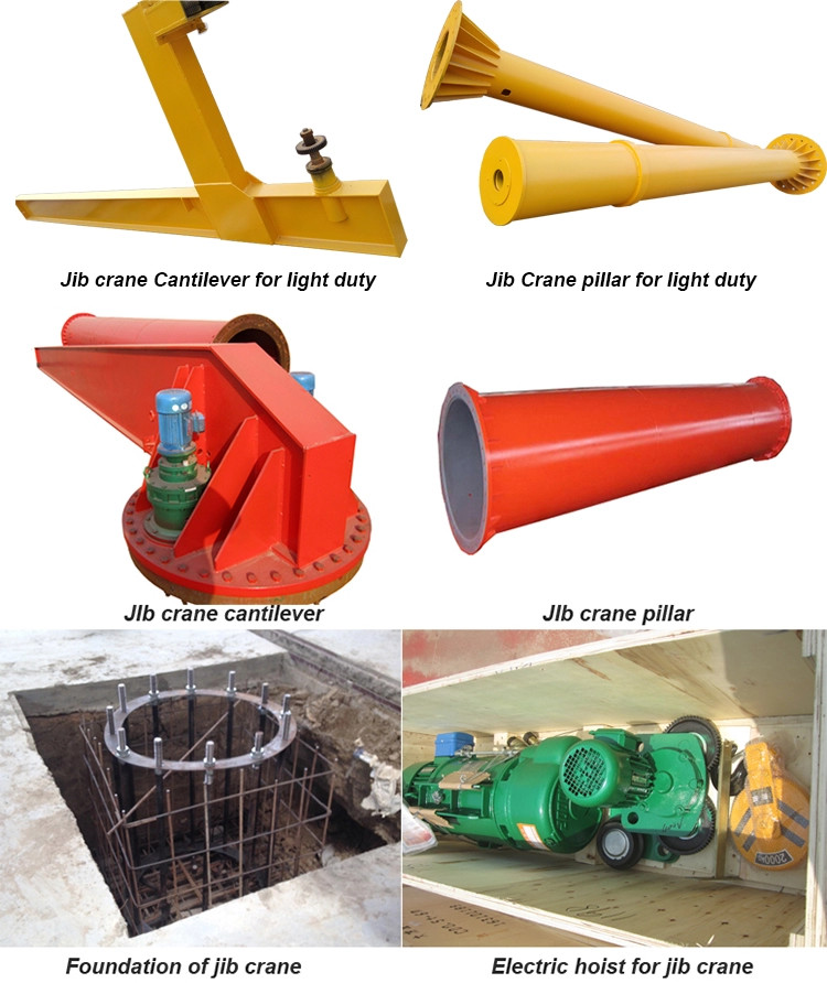 20000kg Loading 11 M/Min Column Pillar Mounted Jib Crane