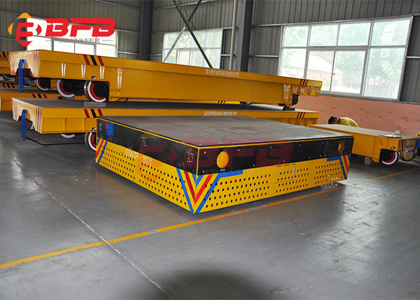 Production Line Heavy Duty Automatic Transport Trolley On Cement Floor