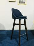 Low Back Replica Solid Wood Leg Solo Bar Stool , SGS Upholstered Bar Stool