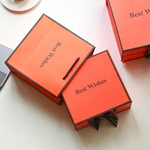 China Pre Wrapped Cardboard Flip Top Gift Boxes With Magnetic Catch factory