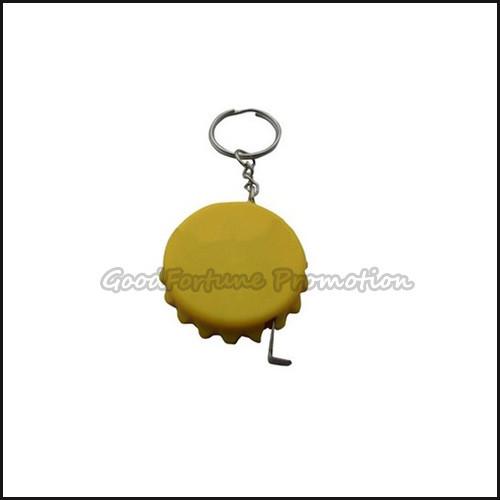 customed promotional gift printed logo tape bottle caps lid cover keychain