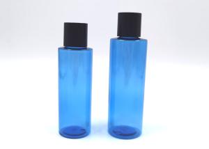 China Blue Cylindrical PET Container With Fold Cap Tonic Bottle 100ml 120ml 150ml factory