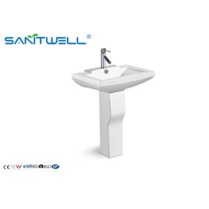 China European Design Bathroom Ceramic Wash Basin / Stand Pedestal Art Basin on sale
