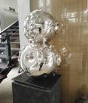 Contemporary Art Stainless Steel Sculpture , Metal Garden Statues Sculptures