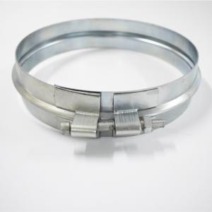 China Dust Collection Galvanized Steel Hose Clamp 150mm - 600mm Size factory