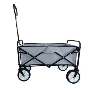China Outdoor Garden Steel Folding Wagon Cart Powder Coating With Telescopic Handle factory