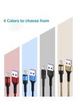 3A Nylon Braided Lightning Cable , Nylon Micro Usb Cable For Apple Charging Cord