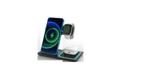 China FCC Foldable Apple 3 In 1 Wireless Charging Stand factory