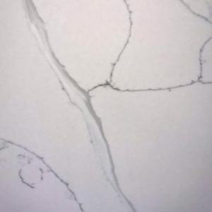 China 3200×1800×18MM White Calacatta Quartz Stone Leathered Treatment on sale