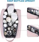 Pink Dopp Kit Water Resistant Shaving Cosmetic Makeup Custom Travel Bag For
