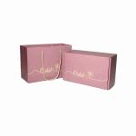 Matte Laminated Pink Shopping Printed Paper Gift Bags Custom Logo With Ribbon