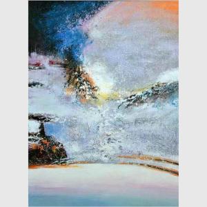 China Hand Painted Abstract Landscape Paintings Modern Wall Art on Canvas for Decor factory