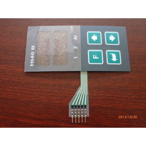China Custom Metal Dome PCB Membrane Switch Panel , With Black Overlay factory