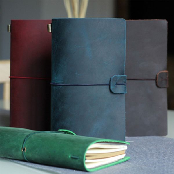 Business Office Gift Promotion PU Leather Writing Travelers Notebook for Travel Diary