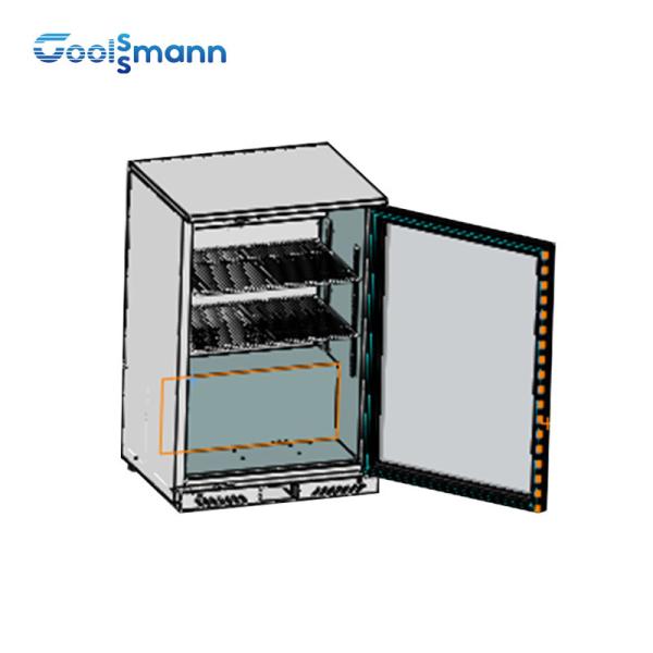 Wire Tube Condenser Back Bar Beer Cooler , Back Bar Drinks Fridge With 1 Glass