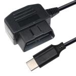 5V 12V Car Charger Power Extension Cables OBD-2 To Type C USB-C Cable For